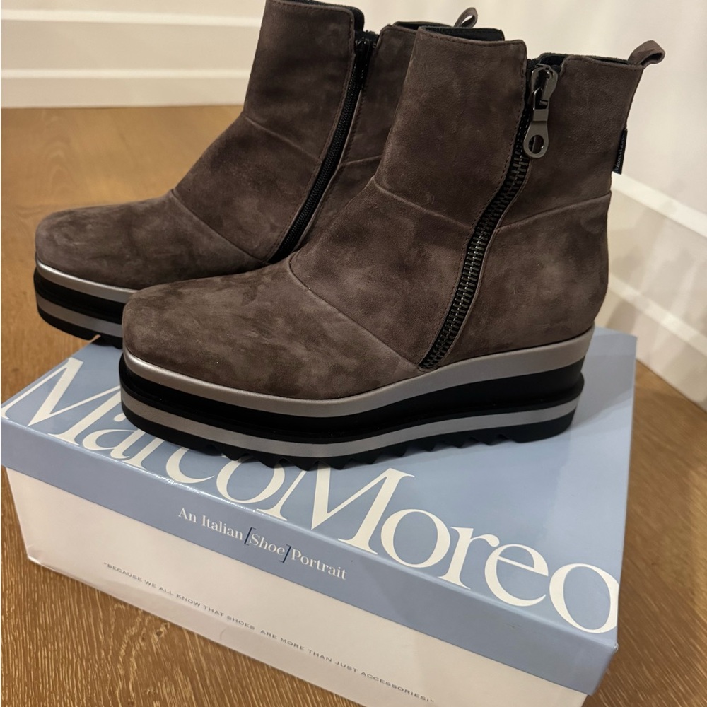 Brown Suede Platform Boot - image 3